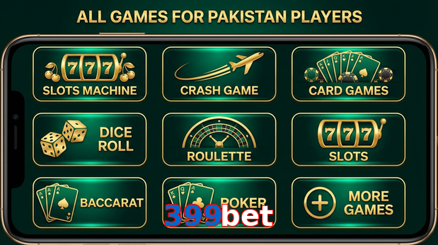 Main screen of 399Bet games page for PK players